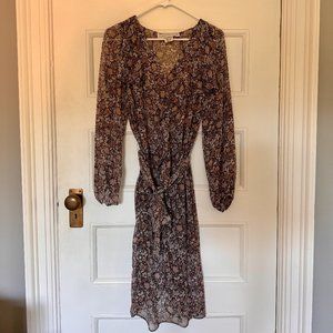 Vintage Diane Von Furstenberg Floral Sheer Dress